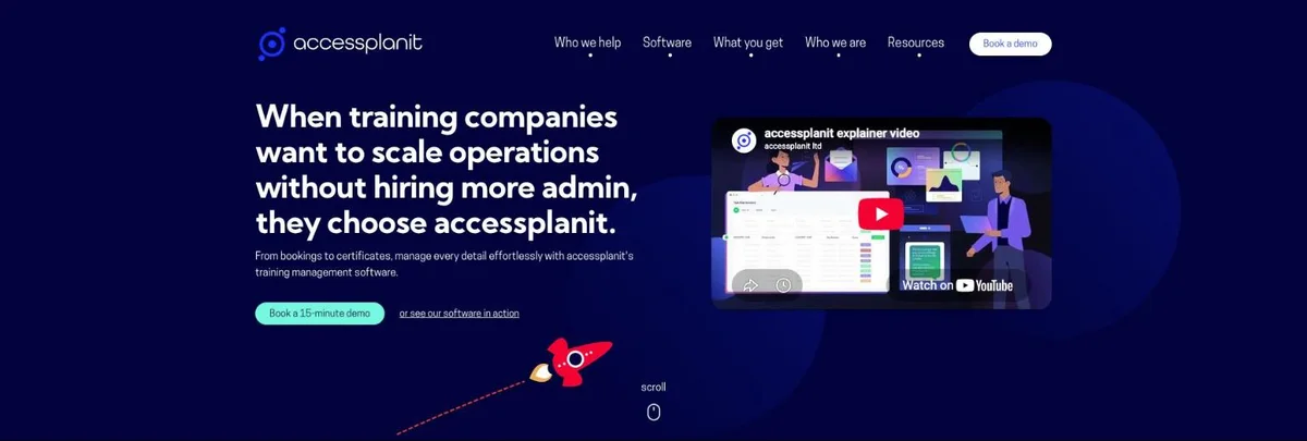 The accessplanit homepage