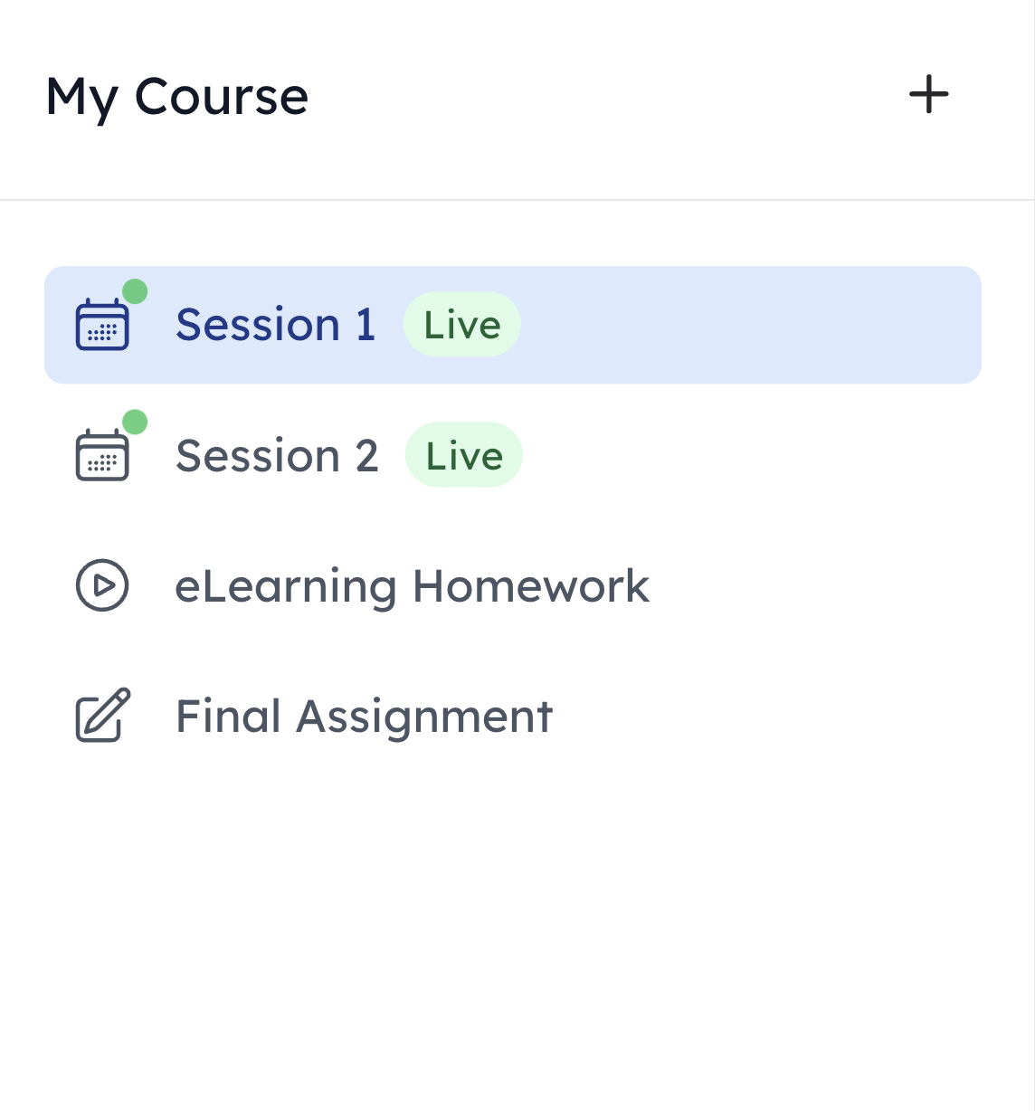 Blend live sessions with eLearning