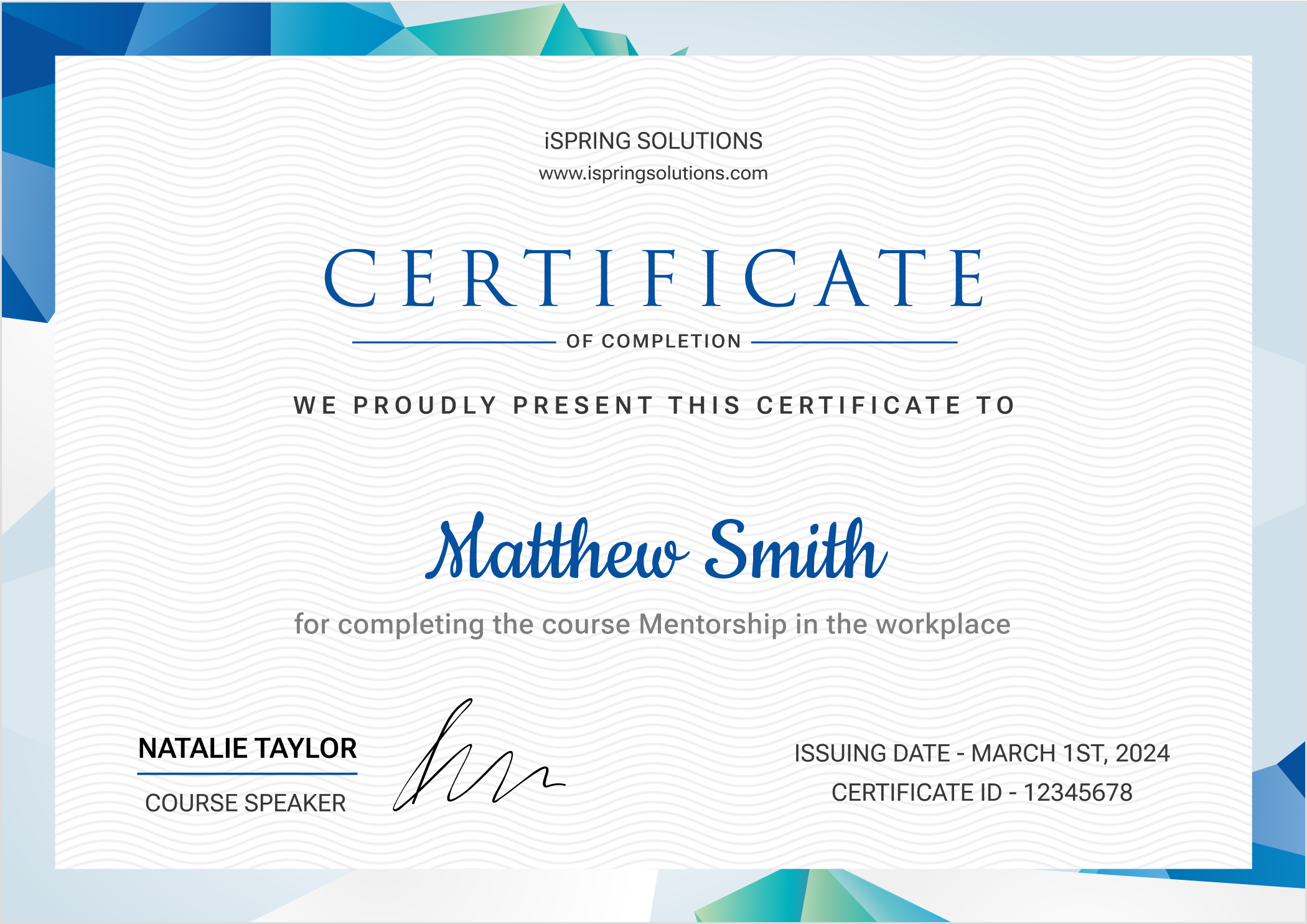 Certificates
