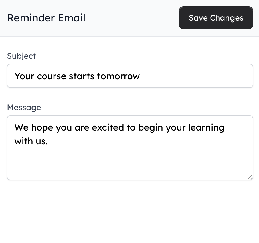 Calendar invites & reminder emails