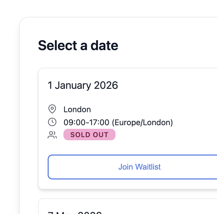 Automatic waitlists mean you never miss an opportunity